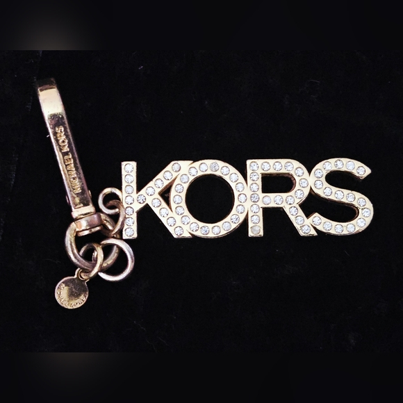 Michael Kors Accessories - Michael Kors Gold Pave Crystal KORS Logo Bag Charm/Keychain  4"L